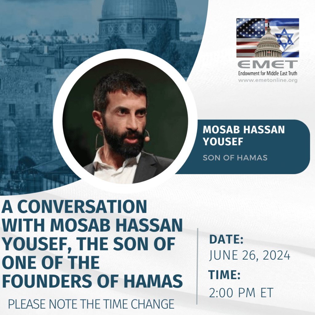 Mosab Hassan Yousef, The son of one of the founders of Hamas, Sheik Hassan Yousef